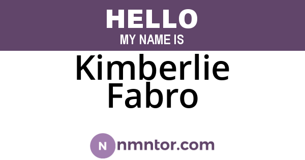 Kimberlie Fabro