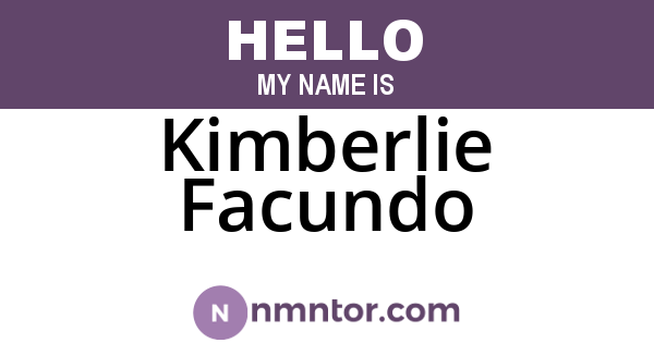 Kimberlie Facundo