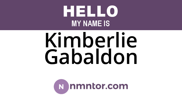 Kimberlie Gabaldon