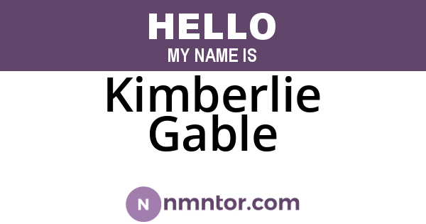 Kimberlie Gable