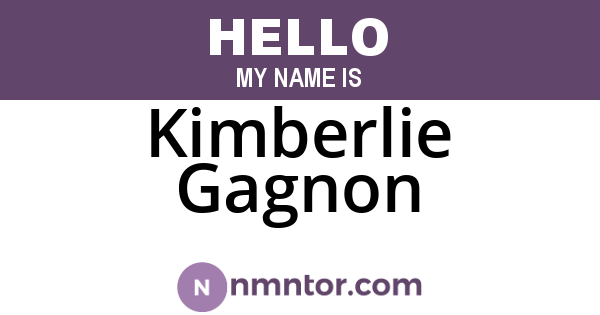 Kimberlie Gagnon