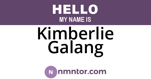Kimberlie Galang