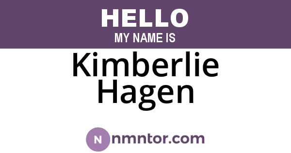Kimberlie Hagen