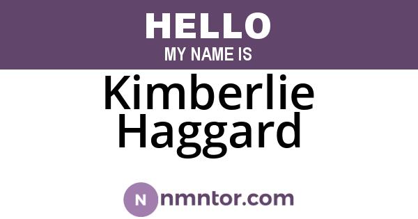 Kimberlie Haggard