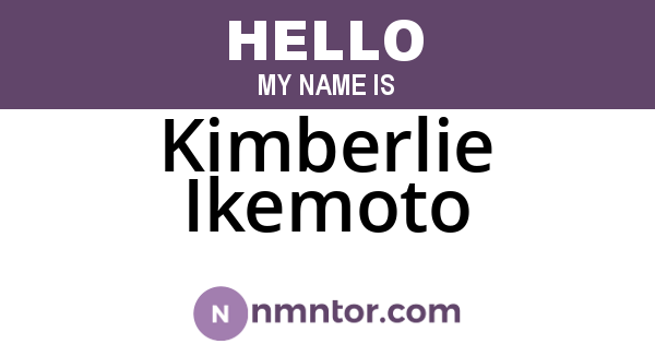 Kimberlie Ikemoto