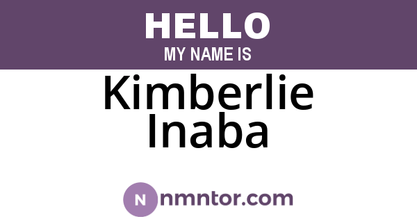 Kimberlie Inaba