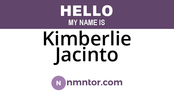 Kimberlie Jacinto