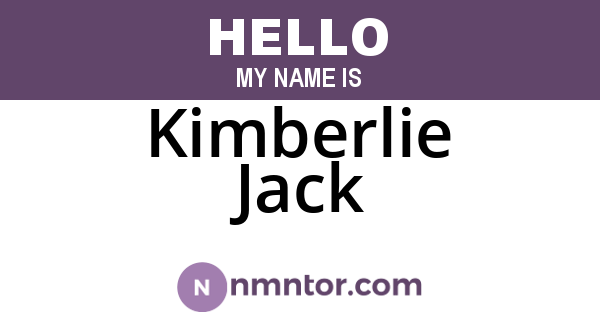 Kimberlie Jack
