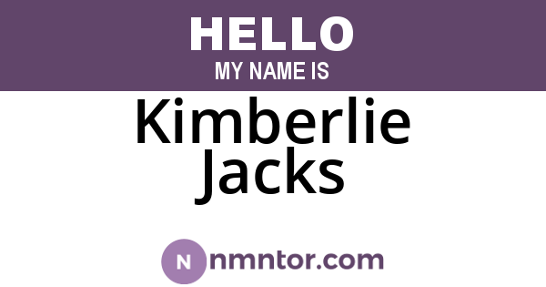 Kimberlie Jacks