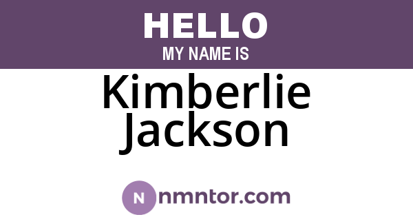 Kimberlie Jackson