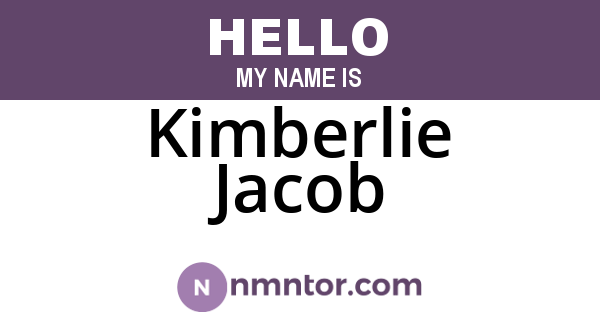 Kimberlie Jacob