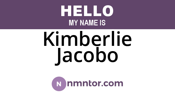 Kimberlie Jacobo