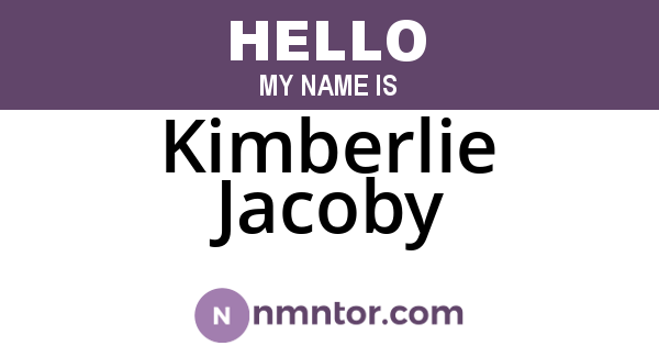 Kimberlie Jacoby