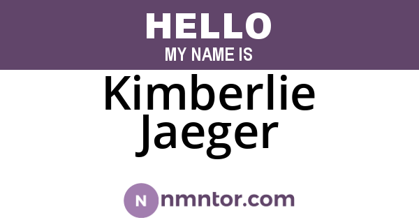 Kimberlie Jaeger