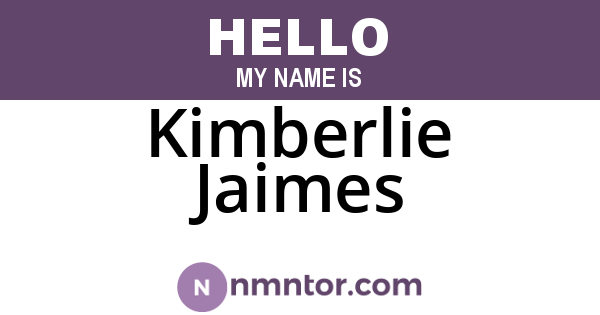 Kimberlie Jaimes