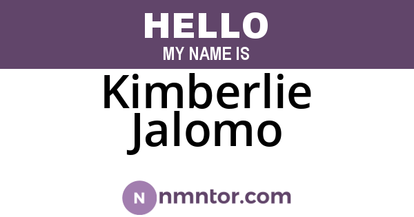 Kimberlie Jalomo