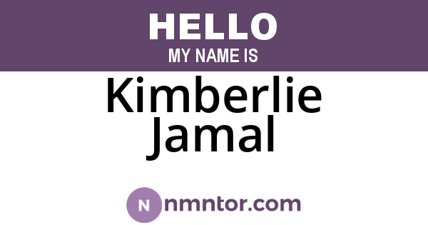 Kimberlie Jamal