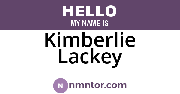 Kimberlie Lackey
