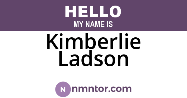 Kimberlie Ladson