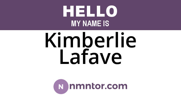 Kimberlie Lafave