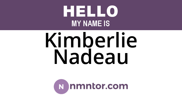 Kimberlie Nadeau