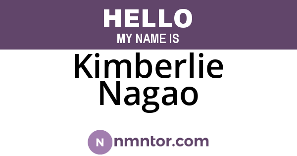 Kimberlie Nagao