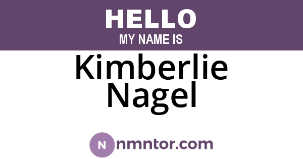 Kimberlie Nagel