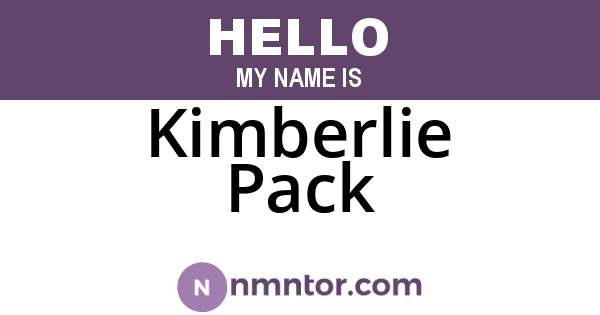 Kimberlie Pack