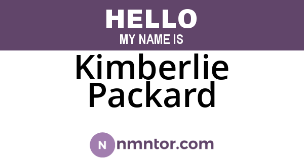 Kimberlie Packard