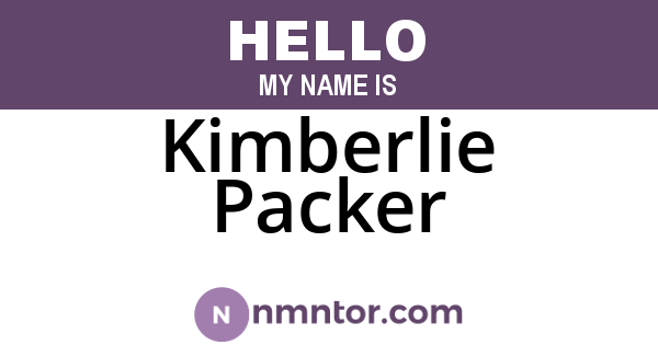 Kimberlie Packer