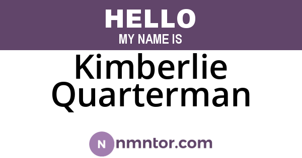Kimberlie Quarterman
