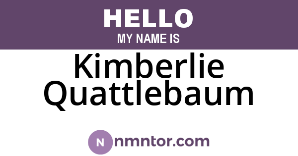 Kimberlie Quattlebaum