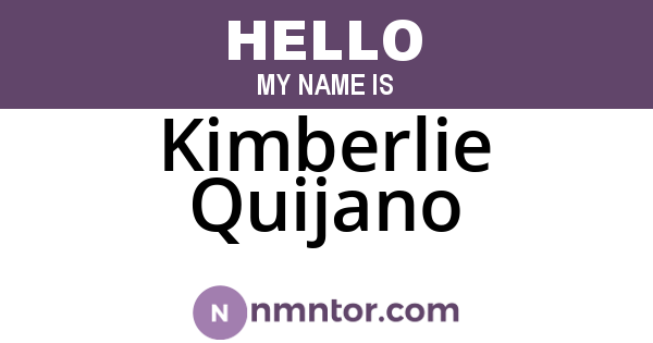 Kimberlie Quijano