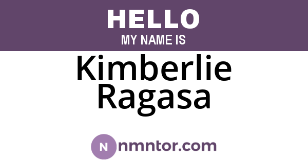 Kimberlie Ragasa