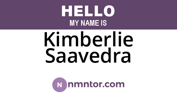 Kimberlie Saavedra