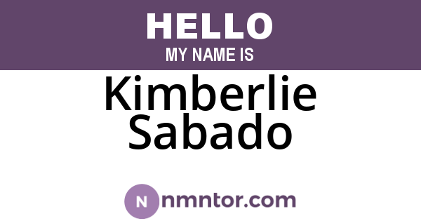 Kimberlie Sabado