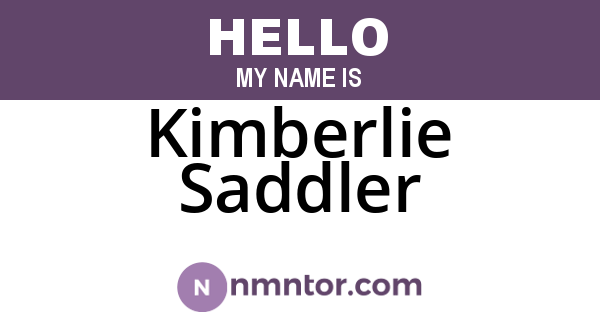 Kimberlie Saddler