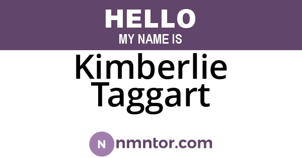 Kimberlie Taggart