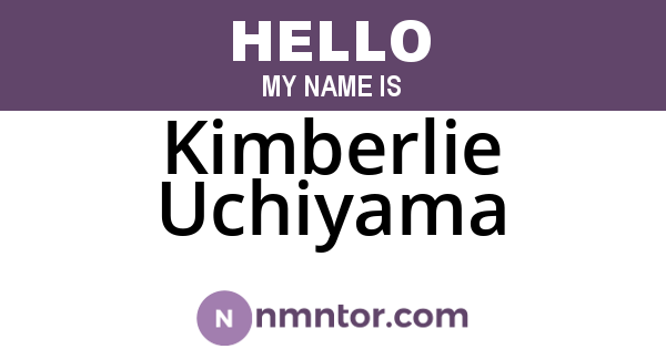 Kimberlie Uchiyama