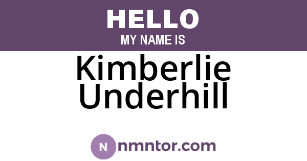 Kimberlie Underhill