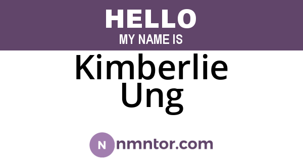 Kimberlie Ung