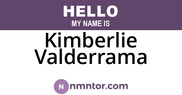 Kimberlie Valderrama