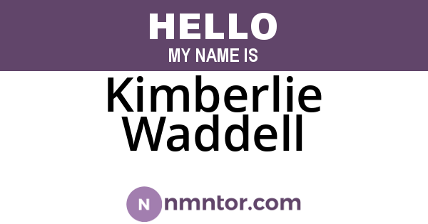 Kimberlie Waddell