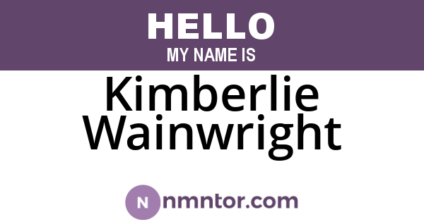 Kimberlie Wainwright