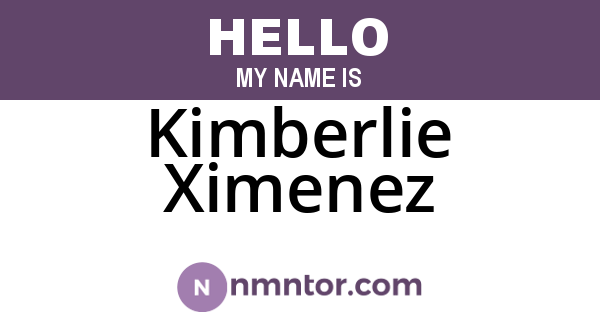 Kimberlie Ximenez