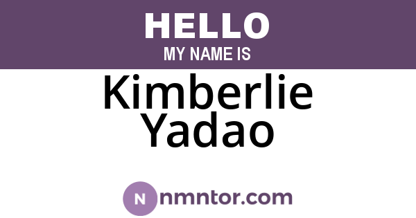 Kimberlie Yadao
