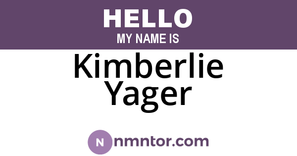 Kimberlie Yager