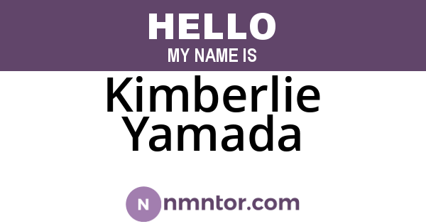 Kimberlie Yamada