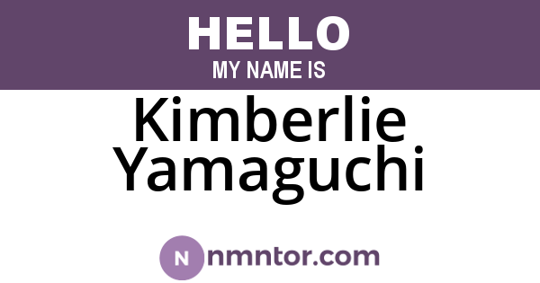Kimberlie Yamaguchi