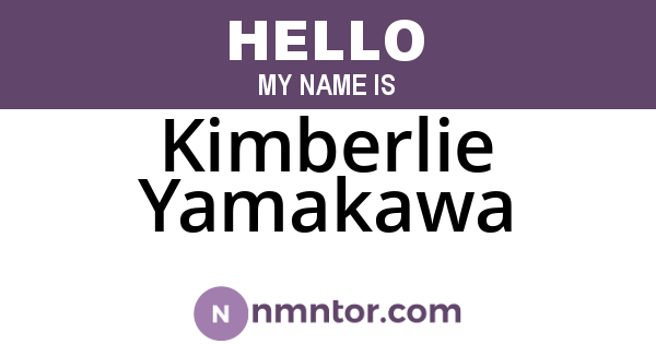 Kimberlie Yamakawa